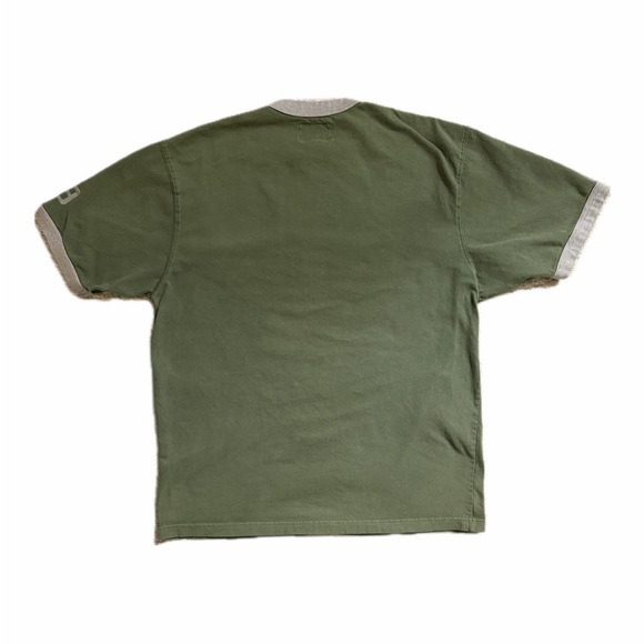 Vintage Abercrombie & Fitch Green Men's Spell-out Ringer Shirt — Size Large - Picture 3 of 8